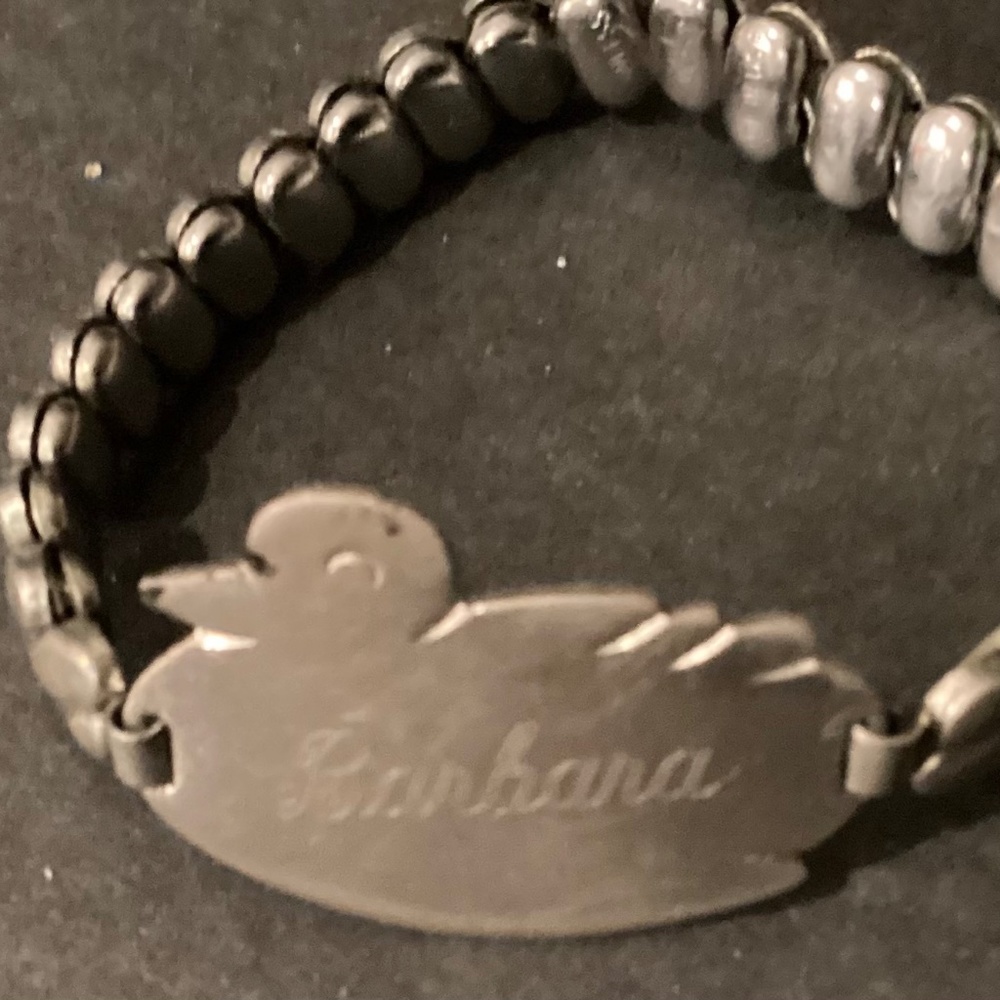 Vintage Duck Child’s Bracelet, engraved with “Barbara”-65+ Years Old